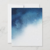Budget Whimsical Blauw Wit Sneeuwvlok Bruiloft (Achterkant)