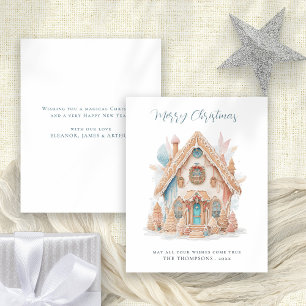 Budget Whimsical Boho House Joyeuse carte de Noël