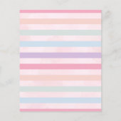 Budget Whimsical Pink Rainbow Unicorn Birthday (Achterkant)