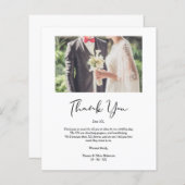 Budget Whimsical Script Bedankt Wedding Suppliers  (Voorkant / Achterkant)