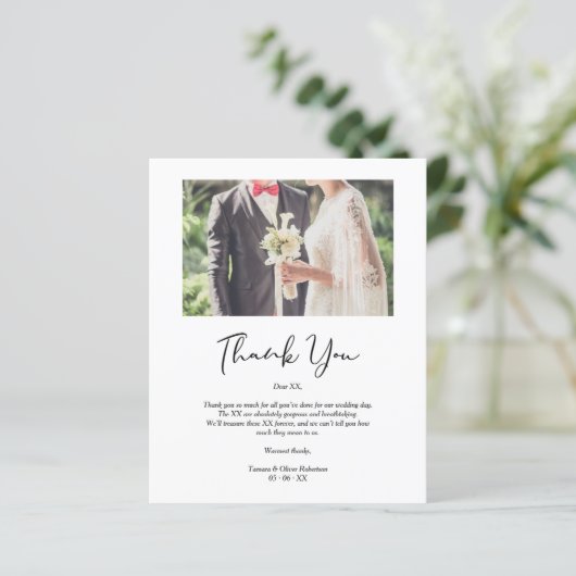 Budget Whimsical Script Bedankt Wedding Suppliers  (Staand voorkant)