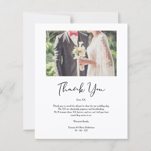 Budget Whimsical Script Bedankt Wedding Suppliers  (Voorkant)