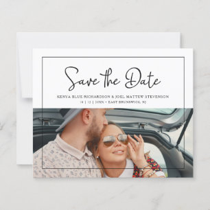Budget Whimsical Script Wedding Photo Verloving