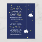 Budget Whimsical Twinkle Little Star Baby shower (Voorkant)