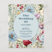 Budget Whimsical Wildflower Meadow Bruiloft (Voorkant)