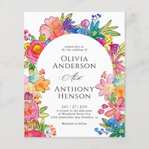BUDGET Whimsy Bold Bloemen Waterverf bruiloft
