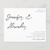 Budget White Calligraphy Photo Wedding V2 (Voorkant)