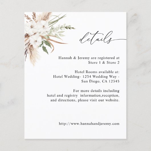 Budget White Floral Summer Boho Flyer (Voorkant)