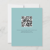 Budget White Florals QR Code Wedding Evening Party (Achterkant)