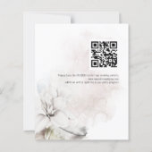 Budget White Florals QR Wedding Save the Date (Achterkant)