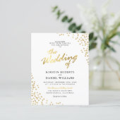 Budget White Gold Glitter Weddenschap (Staand voorkant)