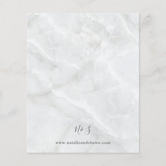 Budget White Marble Wedding (Achterkant)