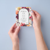 Budget White Pumpkin Herfst Floral Thanksgiving Flyer (Hand)