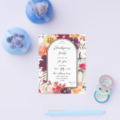 Budget White Pumpkin Herfst Floral Thanksgiving Flyer (Enkel)