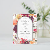 Budget White Pumpkin Herfst Floral Wedding (Staand voorkant)