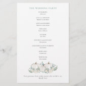 Budget White Pumpkins Florals Wedding Programme (Achterkant)