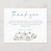 Budget White Pumpkins Photo Weddenschap Bedankt (Voorkant)