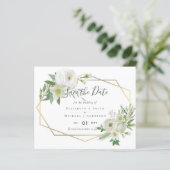 BUDGET White Rose Greenery Gold Wedding (Staand voorkant)