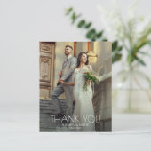 Budget White Text Weddenschap Foto Dank u Opmerkin (Staand voorkant)