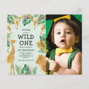 Budget Wild One Foto Groen Gouden Verjaardag