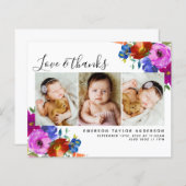 Budget Wildbloem Foto Baby Hartelijk dank (Voorkant / Achterkant)