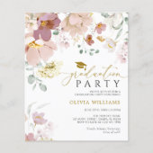 Budget Wildbloemen Graduation Party Uitnodiging (Voorkant)