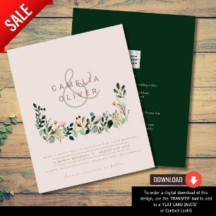BUDGET Wildbloemen Weduwen Nodig QR-code RSVP uit Flyer