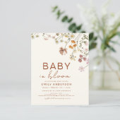 Budget Wilde Baby in Bloom Shower Invitation (Staand voorkant)