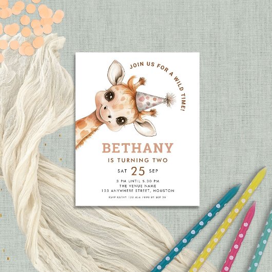 Budget Wilde Tijd Schattigee Giraffe 2e Verjaardag