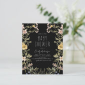 Budget Wildflower Boho Baby shower Uitnodiging (Staand voorkant)