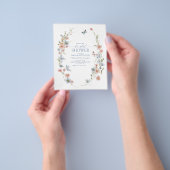 Budget Wildflower Elegante Bruids Douche Uitnodigi Flyer (Hand)