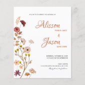 Budget Wildflower Fall Weddenschap (Voorkant)