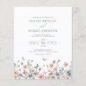 Budget Wildflower Garden Uitnodiging voor een brui (Voorkant)