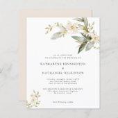 Budget Wildflower Greenery Wedding Invitation (Voorkant / Achterkant)