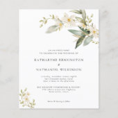 Budget Wildflower Greenery Wedding Invitation (Voorkant)
