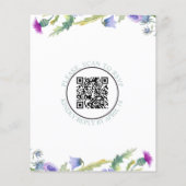 BUDGET Wildflower QR code bruiloft uitnodiging (Achterkant)