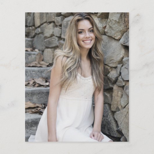 BUDGET Wildflower Viering van het Leven Uitnodigin Flyer (Achterkant)