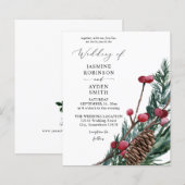 Budget Winter Berries & Pine Greenery Wedding (Voorkant / Achterkant)