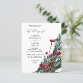 Budget Winter Berries & Pine Greenery Wedding (Staand voorkant)