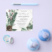 Budget Winter Berries & Pine Greenery Wedding 2 Flyer (Enkel)