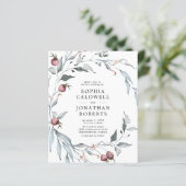 Budget Winter Berries QR Code Weddenschap (Staand voorkant)