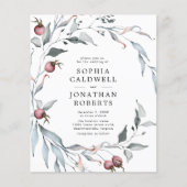 Budget Winter Berries QR Code Weddenschap (Voorkant)