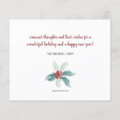 Budget Winter Berries Rustic Moving Holiday Kaart (Achterkant)