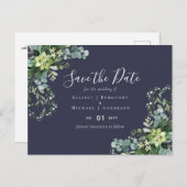 BUDGET Winter Blauwe Thistle Bruiloft Briefkaart (Voorkant / Achterkant)