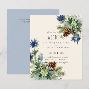BUDGET Winter Blue Thistle Eucalyptus Weddenschap
