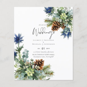 BUDGET Winter Blue Thistle Weddenschap Flyer