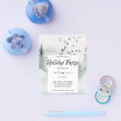 Budget Winter Boom Rustic Holiday Partij Flyer (Enkel)