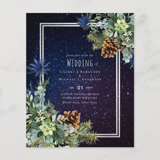 BUDGET Winter Eucalyptus Dennenappels Trouw Flyer (Voorkant)