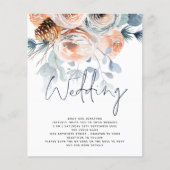 BUDGET Winter Florals QR Code Weddenschap (Voorkant)