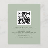 Budget Winter Forest Foto QR Code Sage Weduwschap (Achterkant)